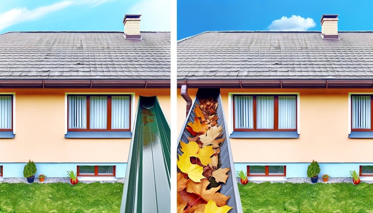 Spring roof maintenance in progress