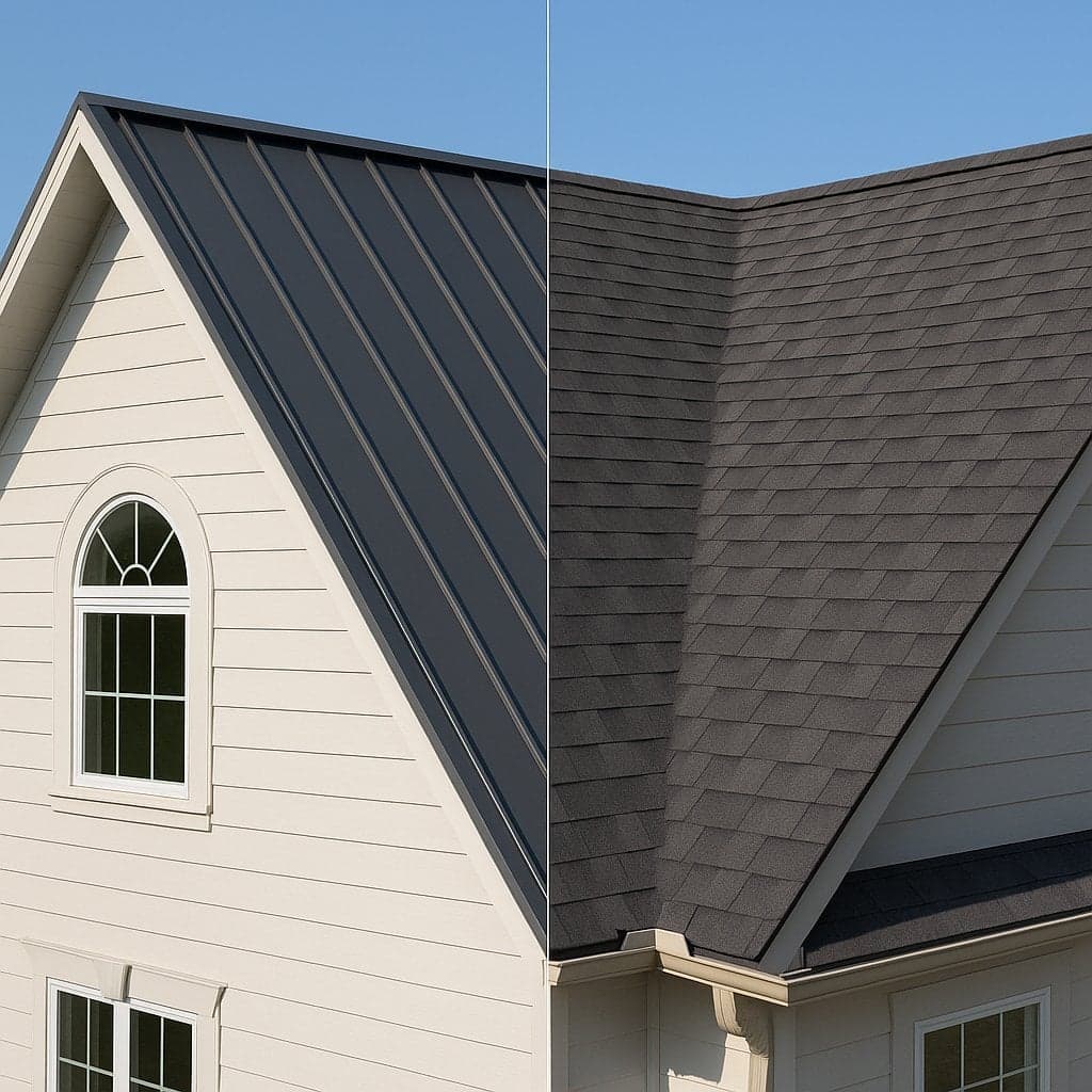 Metal and asphalt roofing comparison