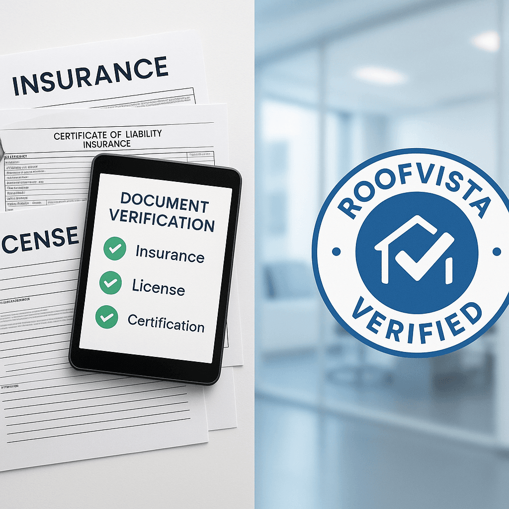 RoofVista contractor verification process
