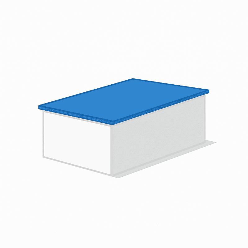 Flat roof architectural illustration