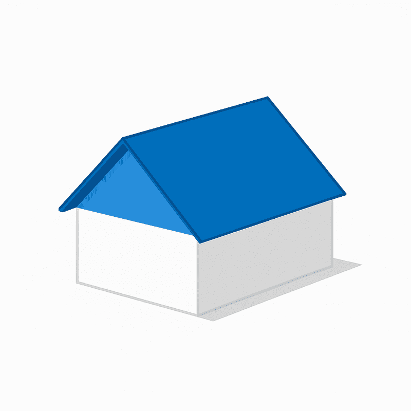 Gable roof architectural illustration