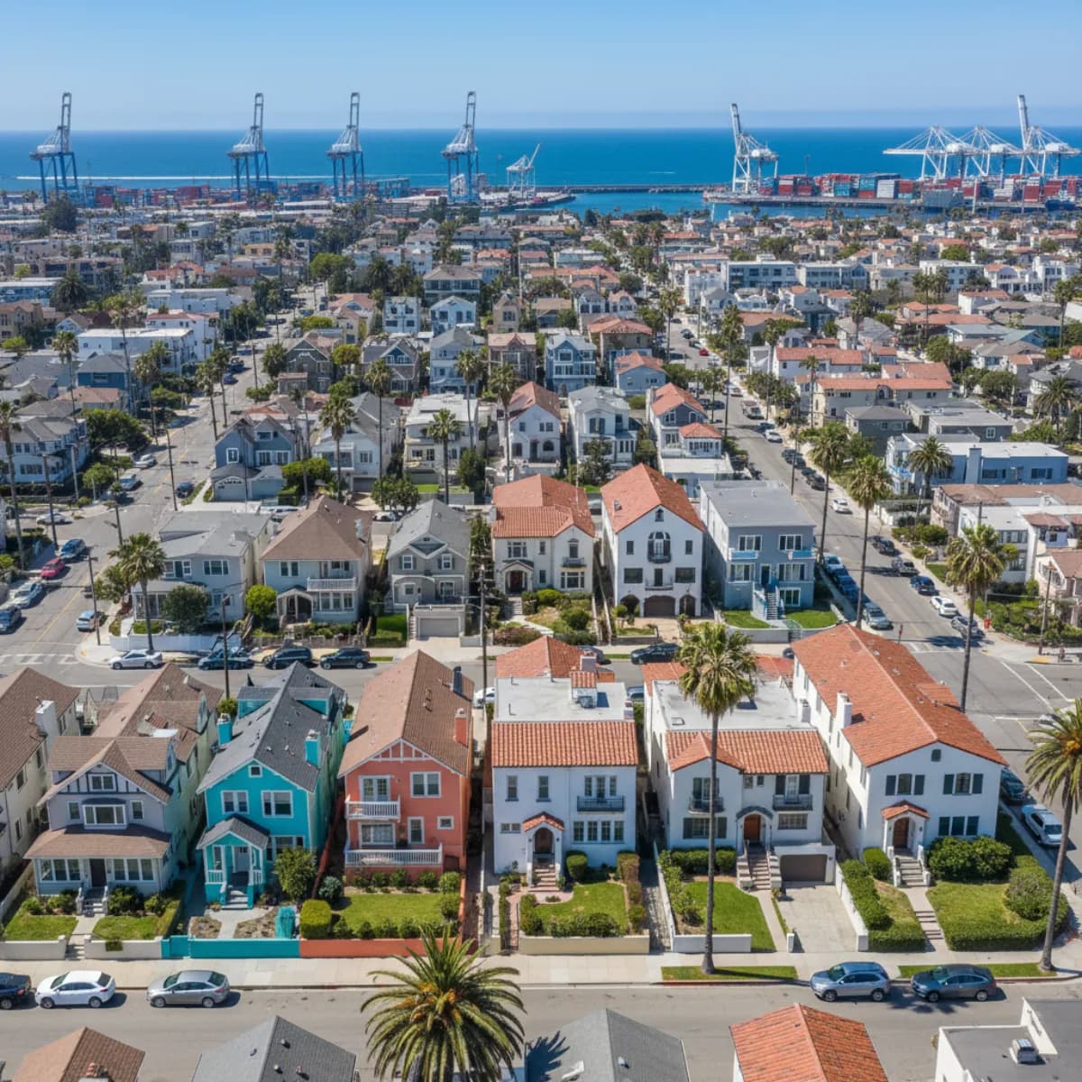 Long Beach CA residential roofing with coastal homes