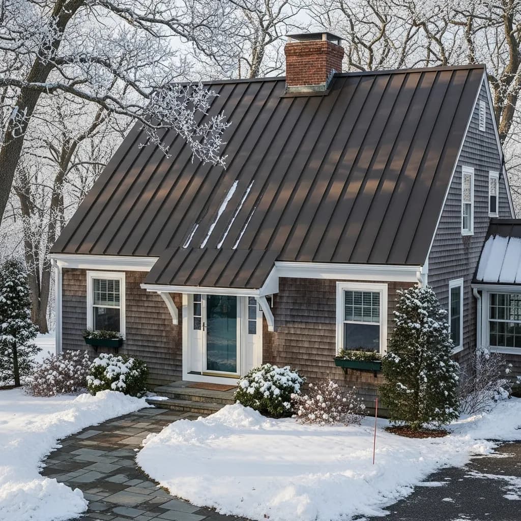 Standing seam metal roof on Denton TX property